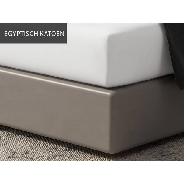 Luxe hoeslaken - Egyptisch percal katoen - 90x210 - wit