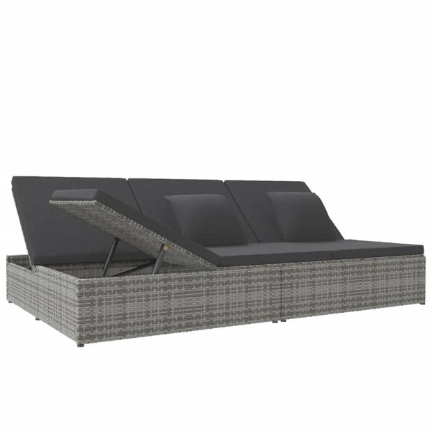 The Living Store - Loungebed - Poly rattan - 200 x 121 cm - Converteerbaar