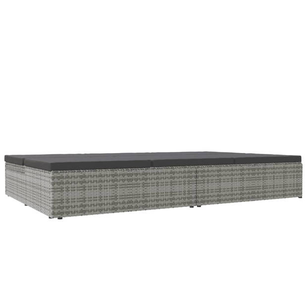 The Living Store - Loungebed - Poly rattan - 200 x 121 cm - Converteerbaar