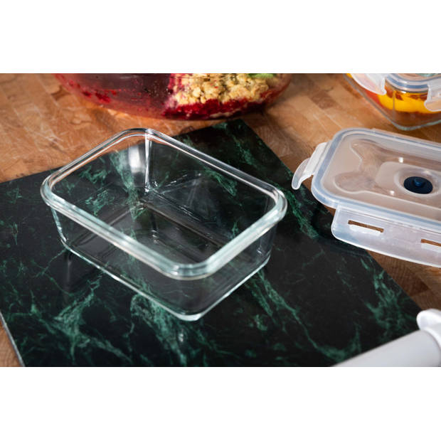 Cookinglife Vacuum Glazen Ovenschalen 3-Delig / 970 ml + 1730 ml