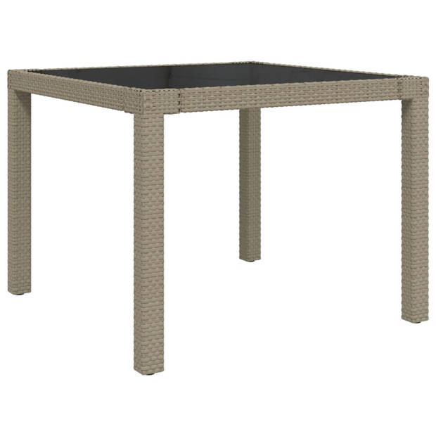 vidaXL 3-delige Tuinset met kussens poly rattan beige