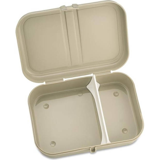 Koziol Bio-Circulair - Pascal L Lunchbox met Compartiment - Gerecycled Zonnebloemolie - Grijs