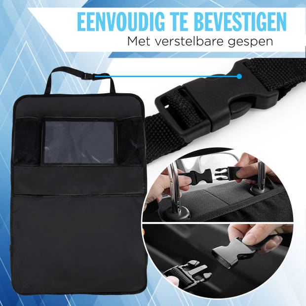 All Ride Autostoel Organizer - Opbergvak voor Telefoon/Tablet - Eenvoudig te Bevestigen - 70 x 45 CM - Zwart