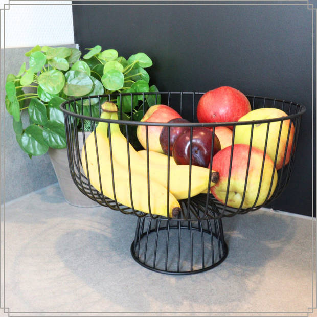 OTIX Fruitmand - Fruitschaal - Zwart - Metaal - 28cm