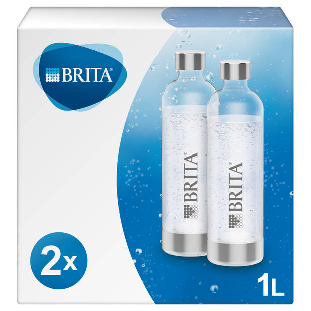 BRITA SodaONE Bruiswaterflessen (2-pack) - Geniet van Verfrissend Bruiswater Thuis