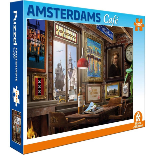Amsterdams Café Puzzel 1000 Stukjes