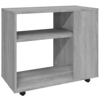 vidaXL Bijzettafel 70x35x55 cm bewerkt hout grijs sonoma eikenkleurig