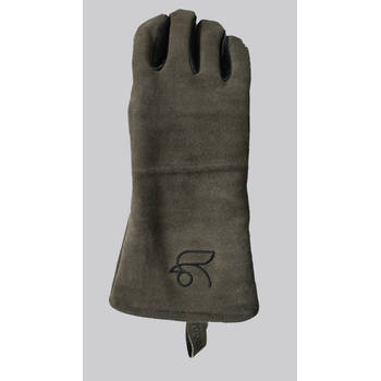 Leren handschoenen grijs Roostr