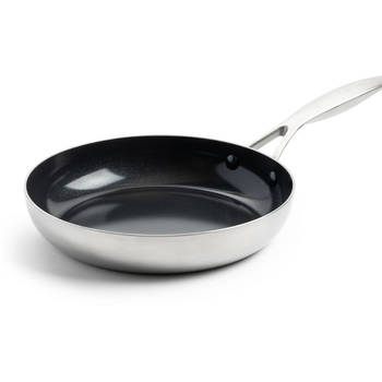 GreenPan Koekenpan Geneva - RVS - ø 24 cm - Keramische anti-aanbaklaag