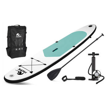 Pacific Special Edition Sup Board - Opblaasbaar Paddle Board - Compleet Sup Pakket - 305 cm - max 100 kg - Wit/Groen