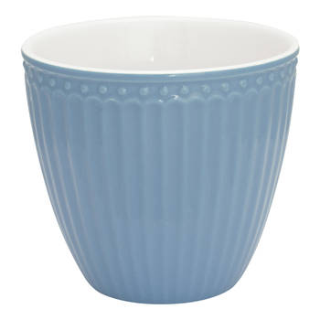 GreenGate beker (latte cup) Alice Nordic sky blauw 300 ml - Ø 10 cm