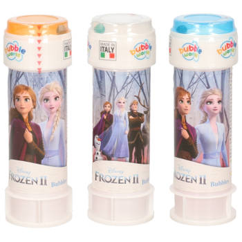 4x Disney Frozen 2 bellenblaas flesjes met bal spelletje in dop 60 ml voor kinderen - Bellenblaas