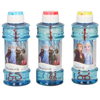 3x Disney Frozen 2 bellenblaas flesjes met bal spelletje in dop 300 ml voor kinderen - Bellenblaas