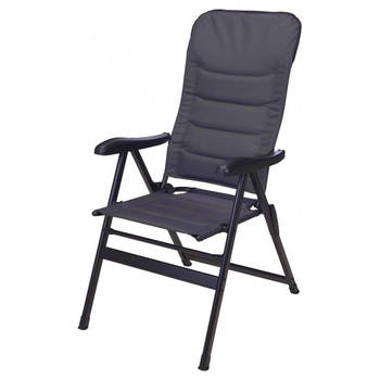Campingstoel - standenstoel - inklapbaar - 7 standen - Aluminium - Zwart