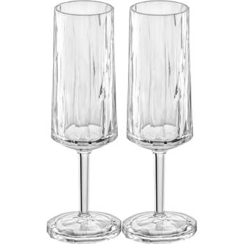 Koziol - Superglas Club No. 14 Champagneflute 100 ml Set van 2 Stuks - Kunststof - Transparant