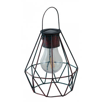 Luxform hanglamp Dusseldorf solar 13 x 16 cm staal koper