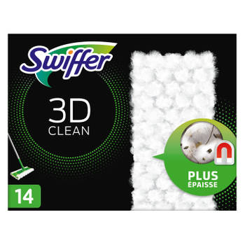 Swiffer 3D Clean droge vloerdoekjes navulling - 14st