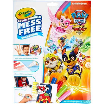 Crayola Paw Patrol - Mighty Pups - Wonderkleurboek met 5 Stiften