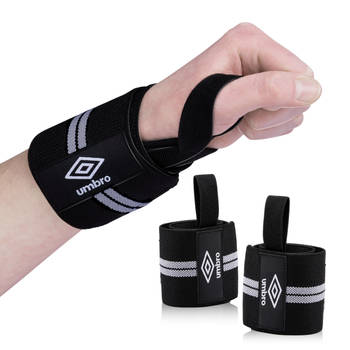 Umbro Wrist Wraps - 2 Stuks - Polsbeschermers - Wrist Wraps Krachttraining en Fitness - Wit