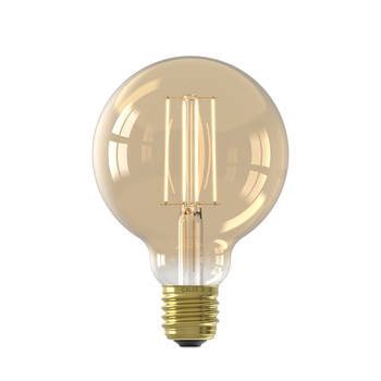 Calex Filament LED Lamp - Goud - E27 - G95 - 4.5W - Dimbaar