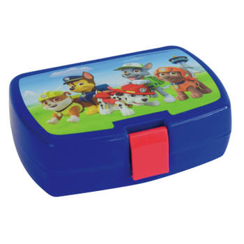 Kunststof broodtrommel/lunchbox Paw Patrol 16 x 11 cm - Lunchboxen