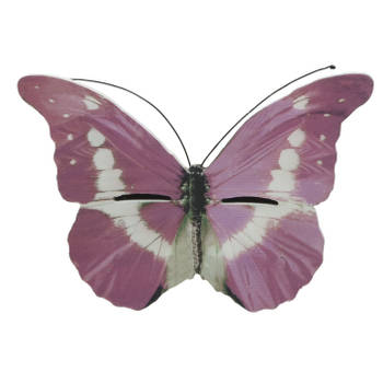 Roze vlinder insectenhotel 20 cm - Insectenhotel