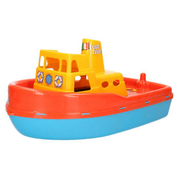 Speelgoed stoomboot rood/blauw 39 cm - Speelgoed boten