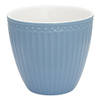 GreenGate beker (latte cup) Alice Nordic sky blauw 300 ml - Ø 10 cm