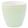 GreenGate beker (latte cup) Alice lichtgroen 300 ml - Ø 10 cm