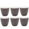 Set van 6x Stuks Beker (latte cup) GreenGate Alice donker Chocolade 300ml Ø 10cm