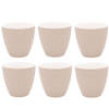 Set van 6x Stuks Beker (latte cup) GreenGate Alice creamy fudge 300ml Ø 10cm