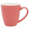 GreenGate Koffiemok Alice Coral 350 ml - H 10 cm - Koraal gekleurd