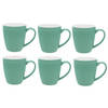 GreenGate Koffiemokken Alice Dusty Green 350 ml - Set van 6 Stuks