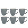 GreenGate Koffiemokken Alice Nordic Stone grijs 350 ml - Set van 6 Stuks