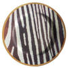 Decoratie bord met zebra motief BEAU - Wit / Zwart - Kunststof - Ø 33 cm