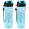 Set van 2x stuks bidon drinkfles/waterfles blauw 700 ml - Drinkflessen