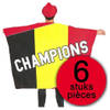 6 stuks Vlag Cape België Champions 150x110cm