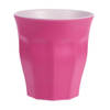 Onbreekbare kunststof/melamine roze drinkbeker 9 x 8.7 cm voor outdoor/camping - Drinkbekers