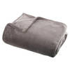 Fleece deken/fleeceplaid grijs 130 x 180 cm polyester - Plaids