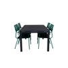 Marbella tuinmeubelset tafel 100x160/240cm en 4 stoel Nicke groen, zwart.