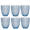 6x Waterglazen Set GreenGate Alice lichtblauw Ø8.5 cm - 350ml - Drinkglazen