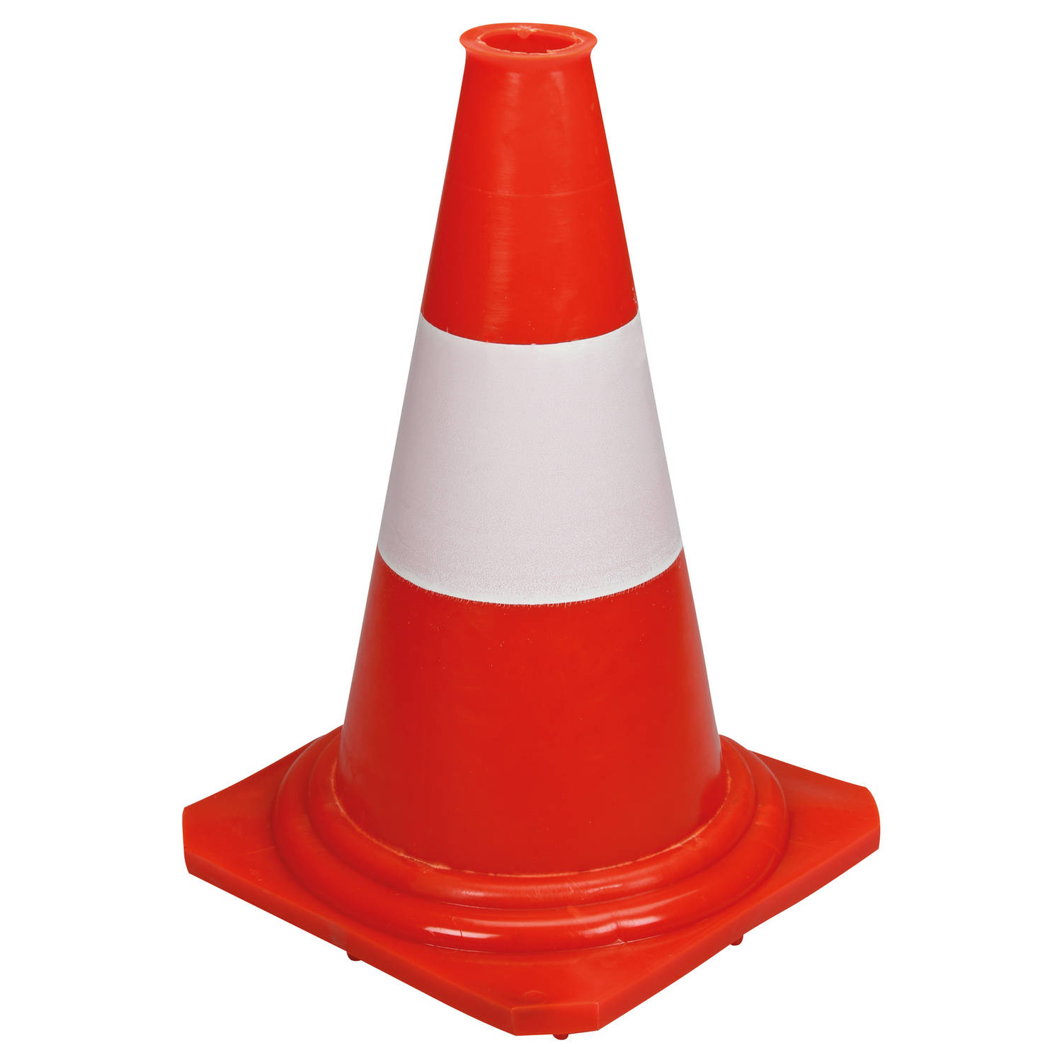 Oranje witte pilon (pion) voor signalering of afzettingen en sportdoeleinden 50cm