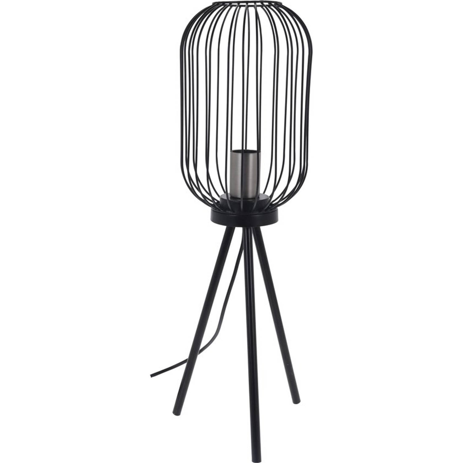 Art Deco Staande Lamp Zwart Metaal