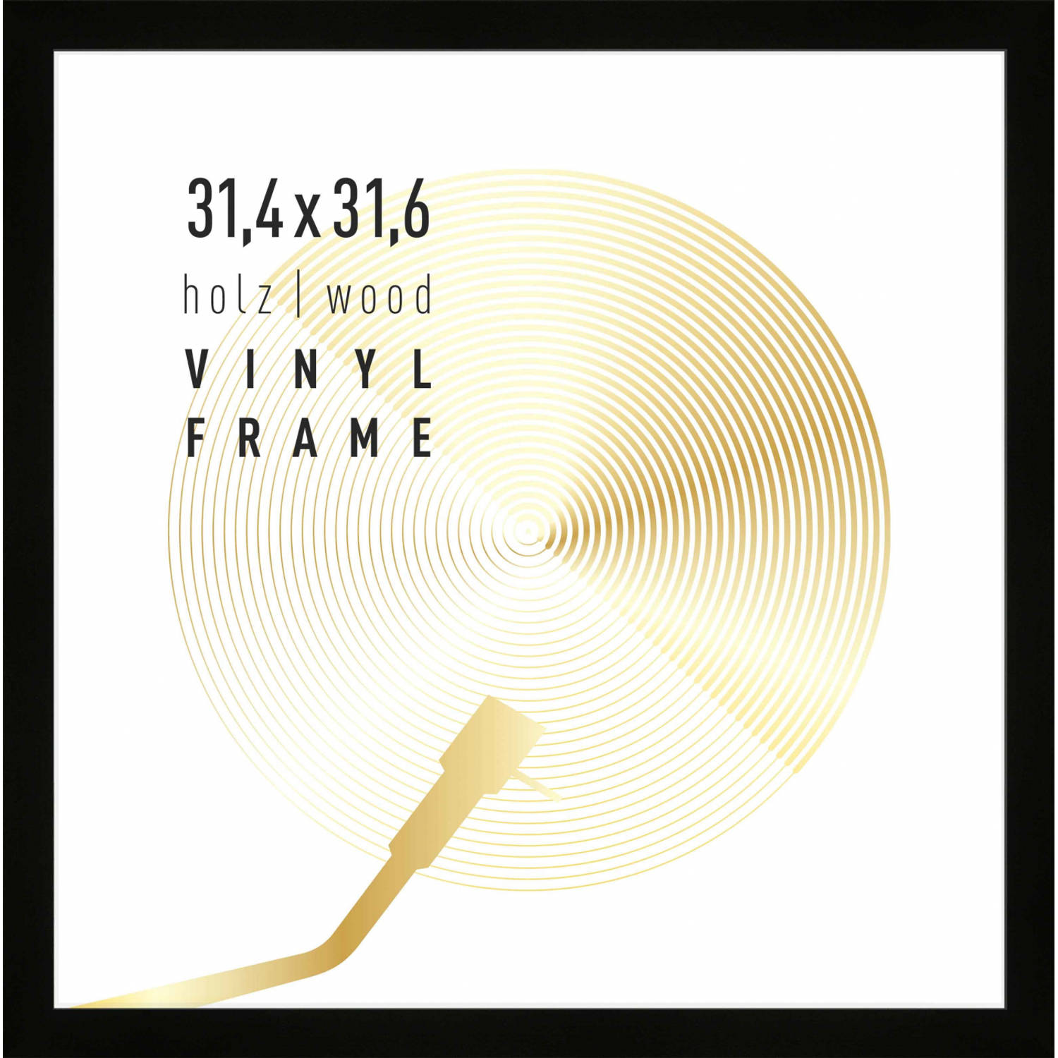 rukken Besmetten symbool Vinyl lp platen wissellijst - frame lijst voor inlijsten LP vinyl elpee  platen - hout - zwart - 3 stuks | Blokker
