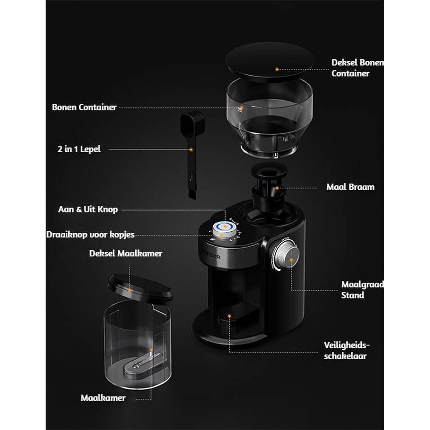 Jeugd Ananiver rukken Qualitá® Elektrische Koffiemolen – Coffee grinder – Bonenmaler | Blokker