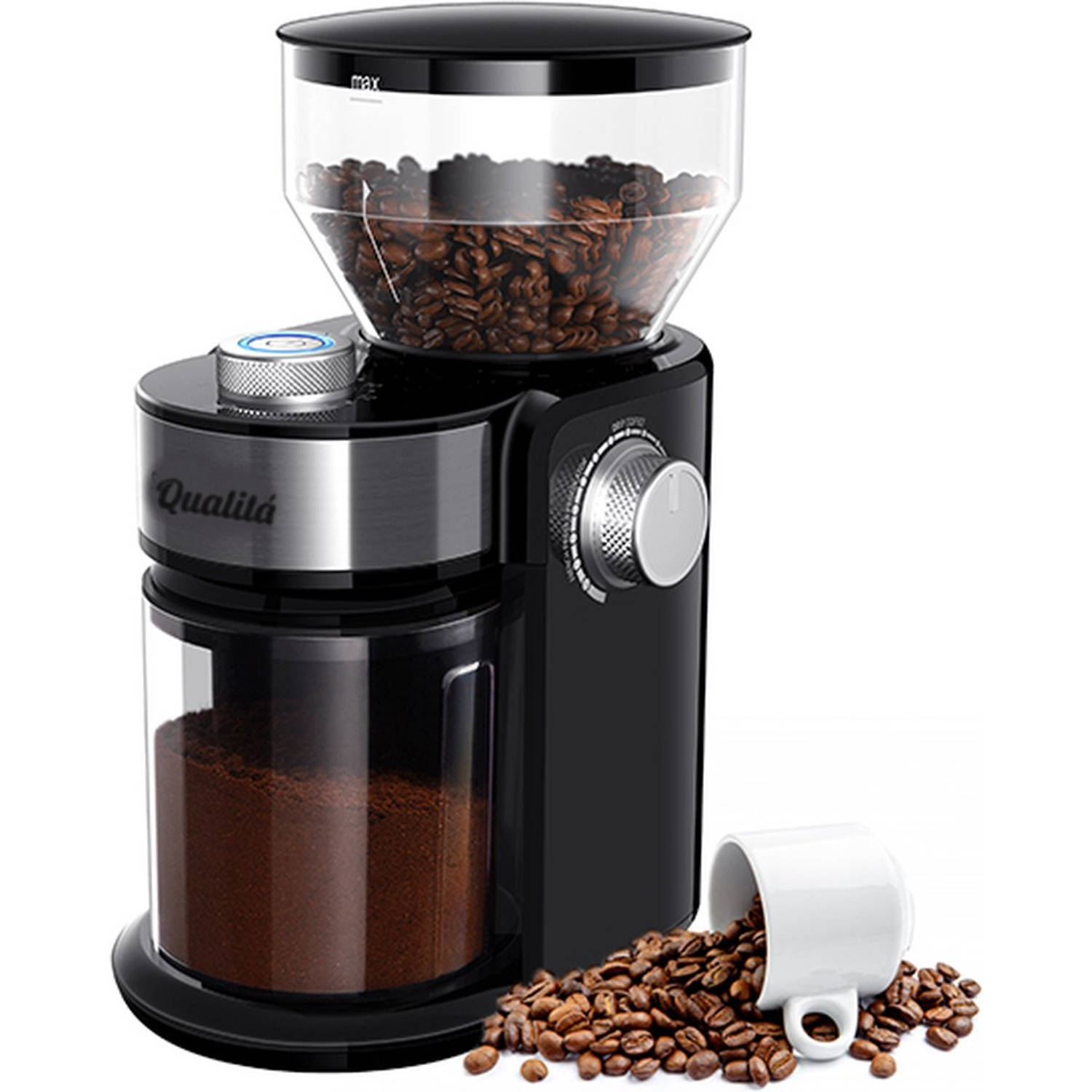 Qualitá® Elektrische Koffiemolen - Coffee Grinder - Bonenmaler met grote korting