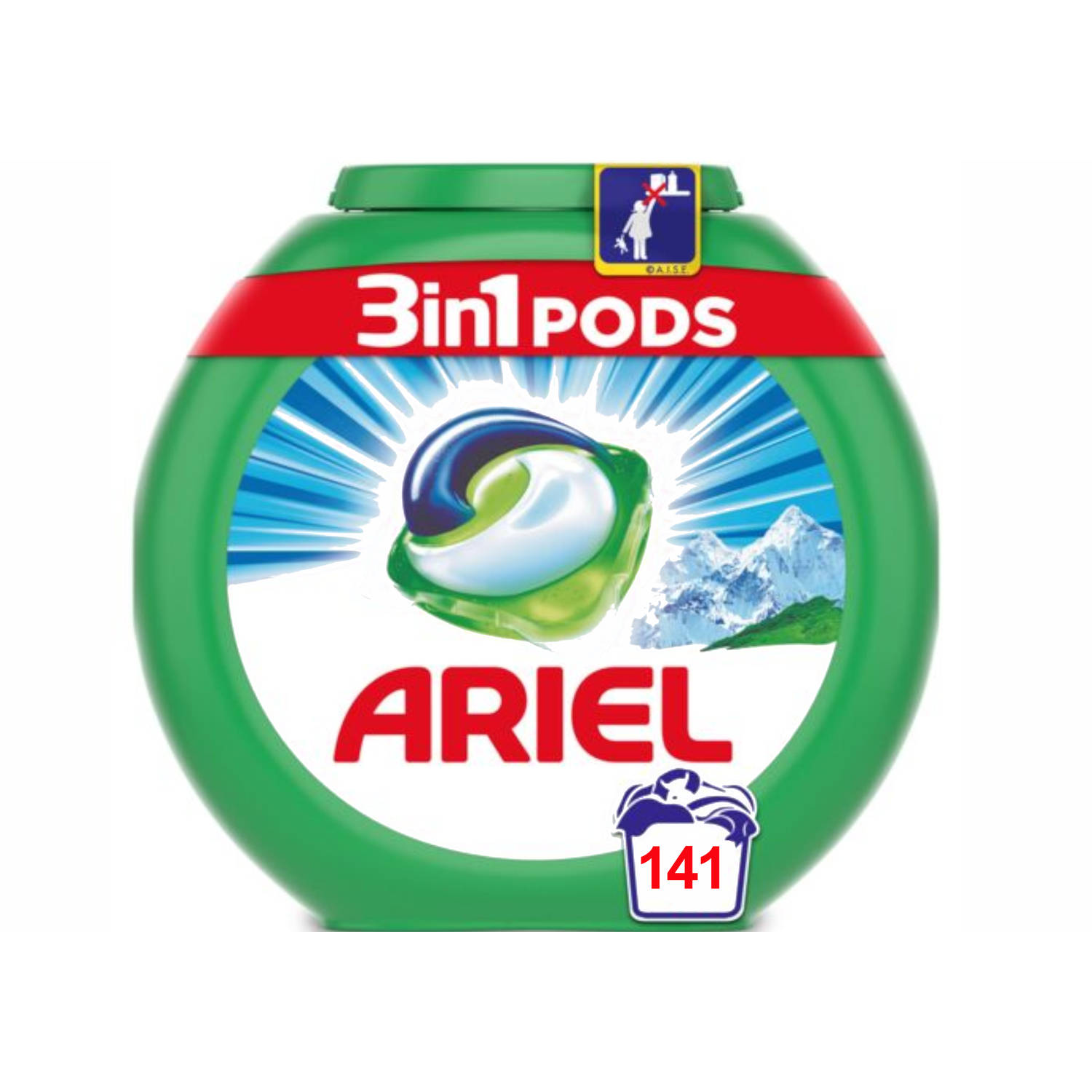 Ariel All In 1 Wasmiddel Pods Alpine - 3x47 Wasbeurten - Voordeelverpakking