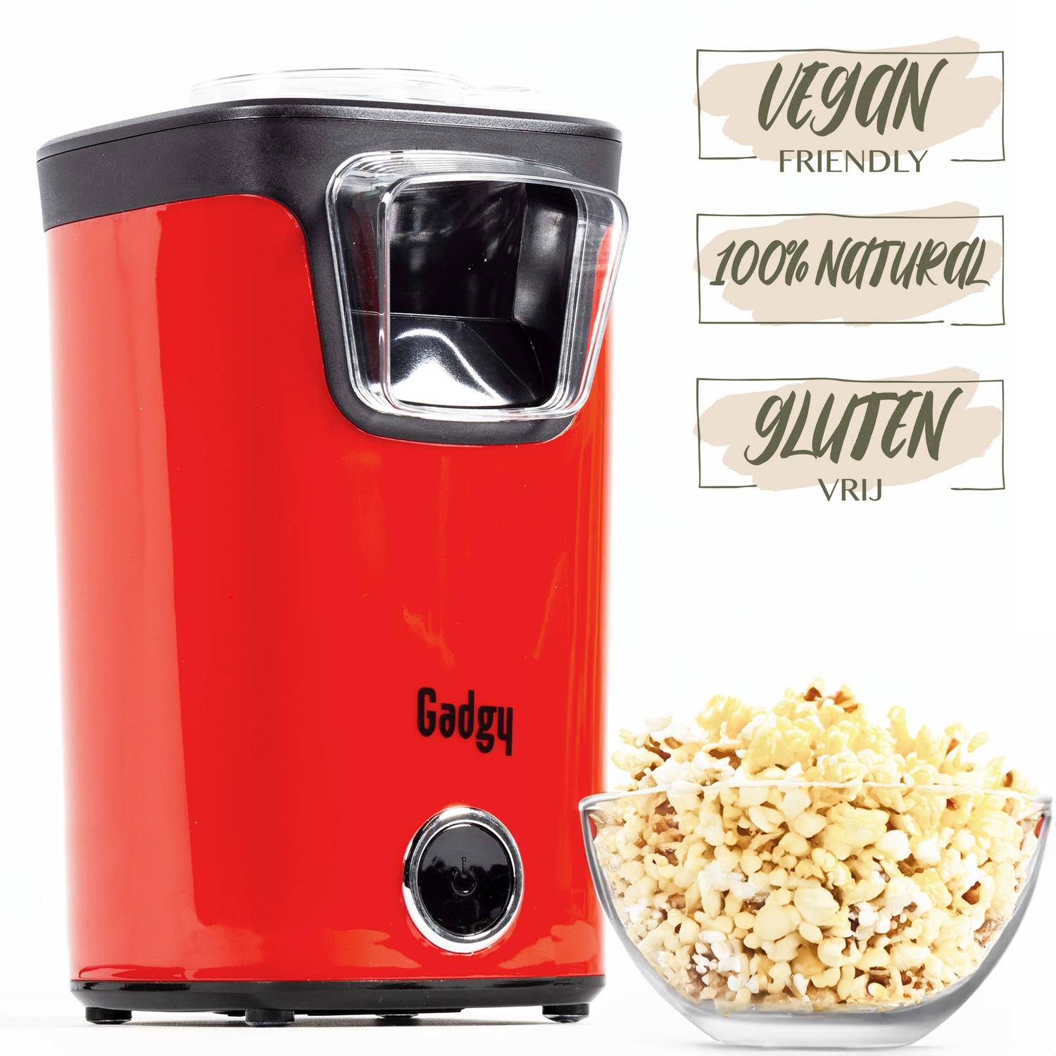 Gadgy Popcorn Machine Hetelucht Popcornmaker 1100 Watt Met Maatschep Kinderfeestje