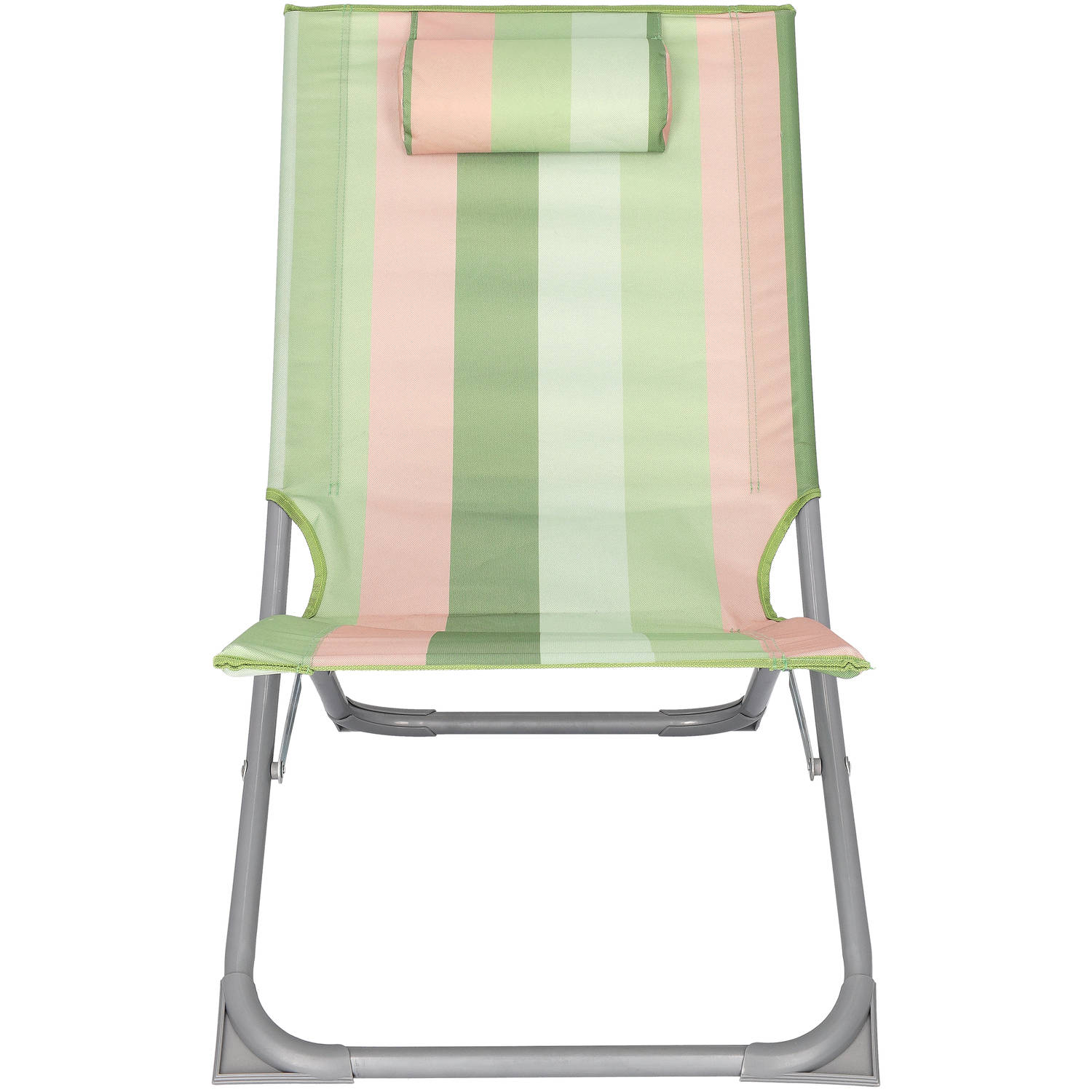 Blokker strandstoel groen-roze