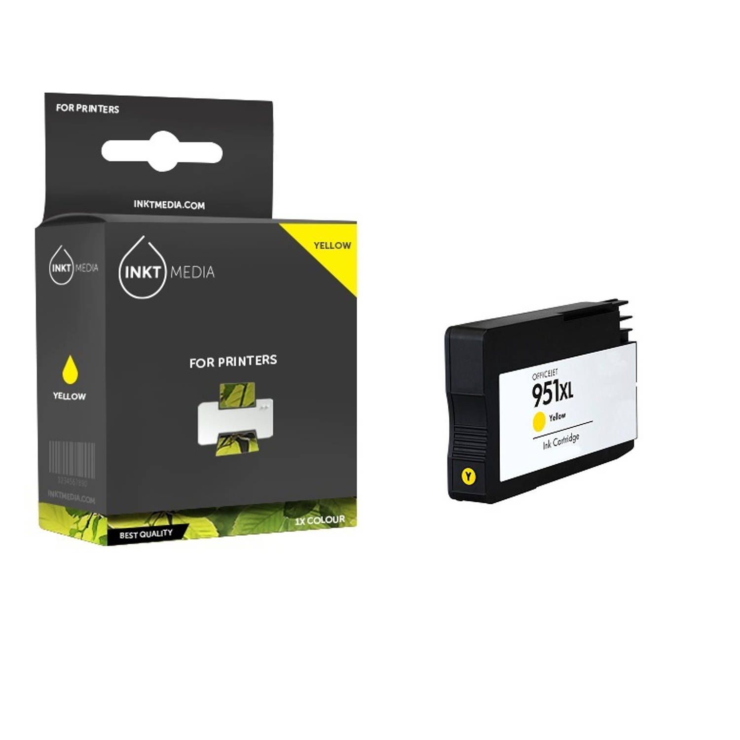 Inktmedia® - Inktcartridge - Geschikt HP 951XL (CN048AE) inktcartridge geel hoge capaciteit - Cartridge met Inkt